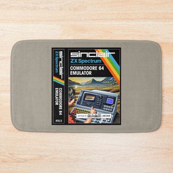 Item preview, C64 EMULATOR for the Sinclair ZX Spectrum (front cover + spine) - Fantasy / Parody Game Cassette Cover - 80s 8-bit Retro Game (Never on the Speccy!) designed and sold by RetroTeeStudio.