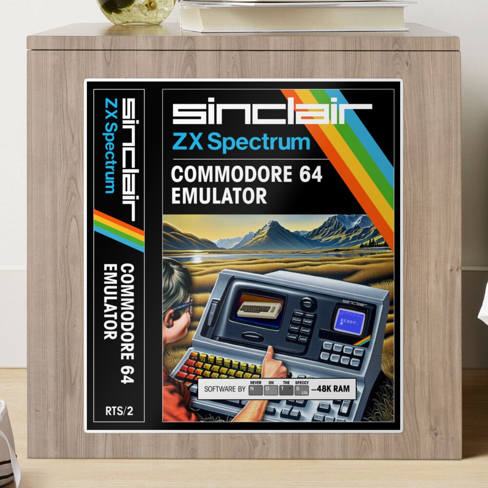 C64 EMULATOR for the Sinclair ZX Spectrum (front cover + spine