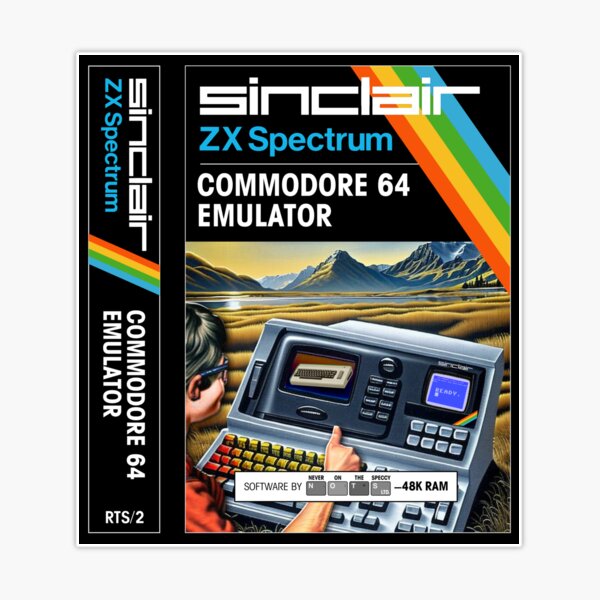 C64 EMULATOR for the Sinclair ZX Spectrum (front cover + spine