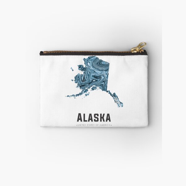 Item preview, Alaska Map Art Abstract in Blue designed and sold by Studio Grafiikka.