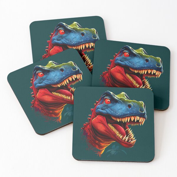 Item preview, ScaryTyrannosaurus Rex Dinosaur Head with Red Eyes designed and sold by KOTOdesign.