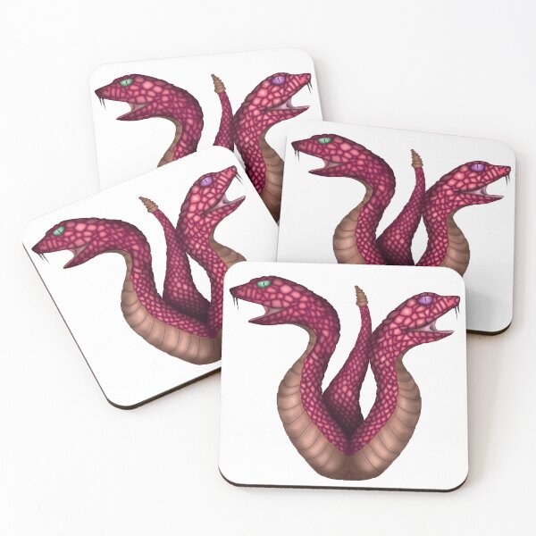 Item preview, Pink two-headed snake designed and sold by Merl-designs.