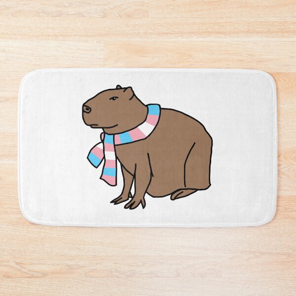 Item preview, Capybara and Transgender Pride Flag Scarf designed and sold by ellenhenry.