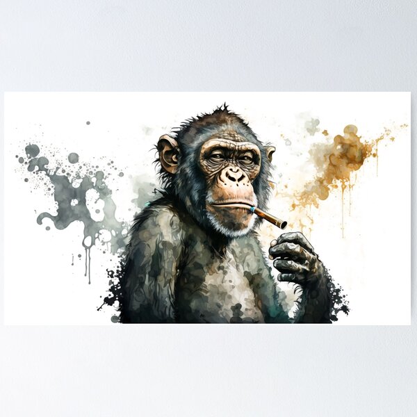 Psychedelic Monkey Stoner | Postcard