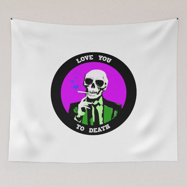 Artikelvorschau, Love You To Death Valentine Pop Art Skull entworfen und verkauft von PVSKI.