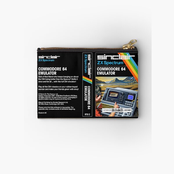 Item preview, C64 EMULATOR for the Sinclair ZX Spectrum (cassette cover) - Fantasy / Parody Game - 80s 8-bit Retro Game (Never on the Speccy!) designed and sold by RetroTeeStudio.