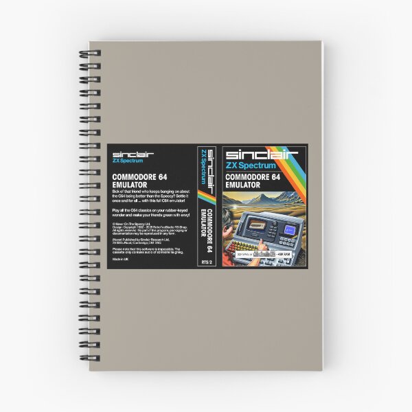 Item preview, EMULADOR C64 para Sinclair ZX Spectrum (cubierta de casete) - Juego de fantasía / parodia - Juego retro de 8 bits de los años 80 (¡Nunca en el Speccy!) designed and sold by RetroTeeStudio.