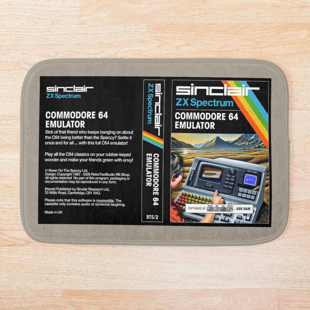 C64 EMULATOR for the Sinclair ZX Spectrum (cassette cover