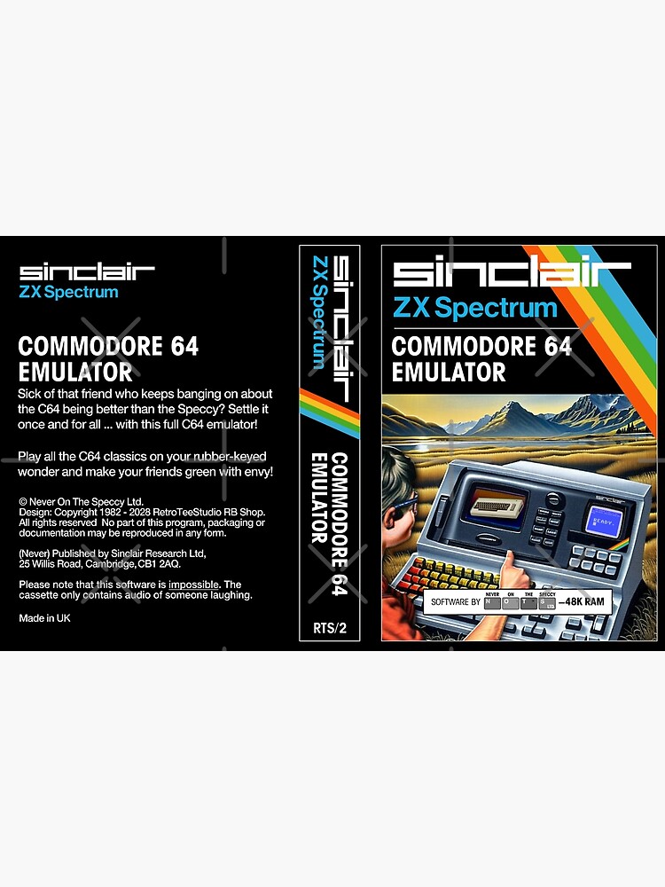 C64 EMULATOR for the Sinclair ZX Spectrum (cassette cover 