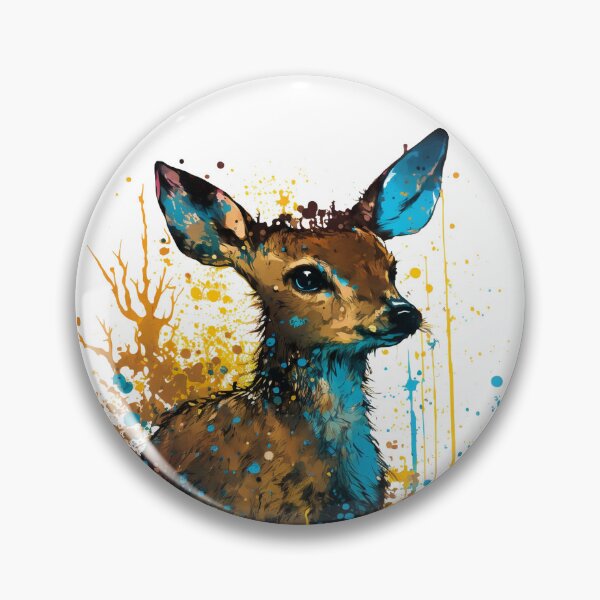 Item preview, Paint splatter fawn - pop art designed and sold by Artxplor.