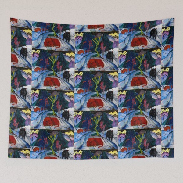 Item preview, Franz Marc Art Prints  A Bison in Winter The Red Bison Franz Marc  designed and sold by TeeARTHY.