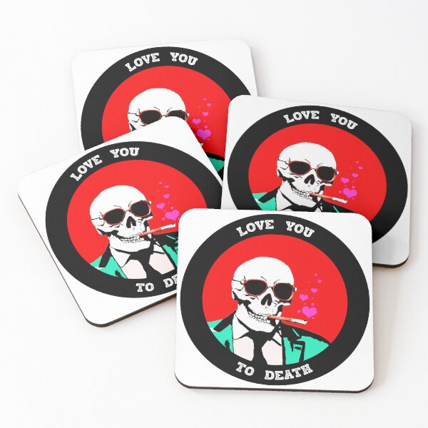 Artikelvorschau, Love You To Death Valentine Pop Art Skull entworfen und verkauft von PVSKI.