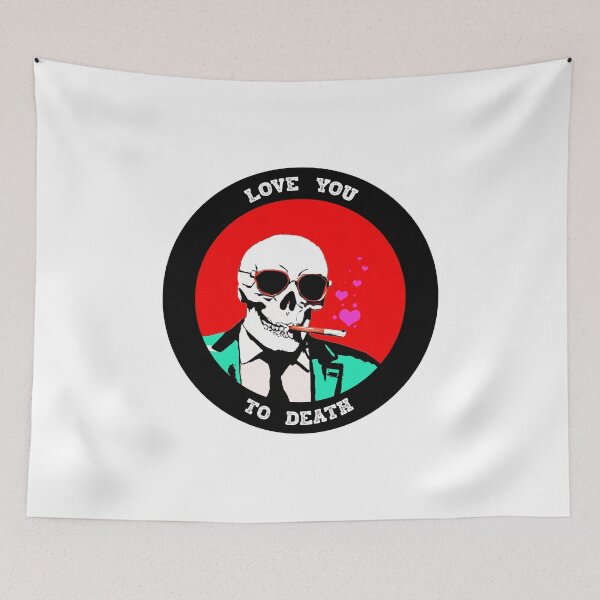 Artikelvorschau, Love You To Death Valentine Pop Art Skull entworfen und verkauft von PVSKI.