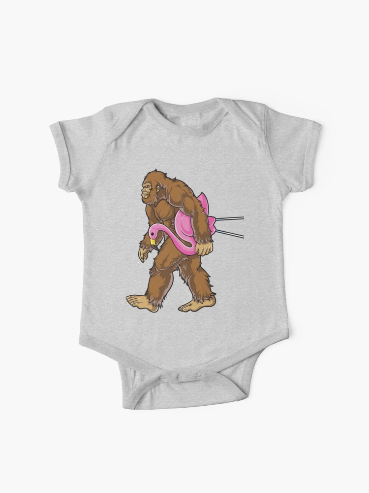 Toddler Bigfoot Fishing Shirt - Sasquatch Catching a Fish Infant