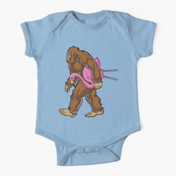 Toddler Bigfoot Fishing Shirt - Sasquatch Catching a Fish Infant