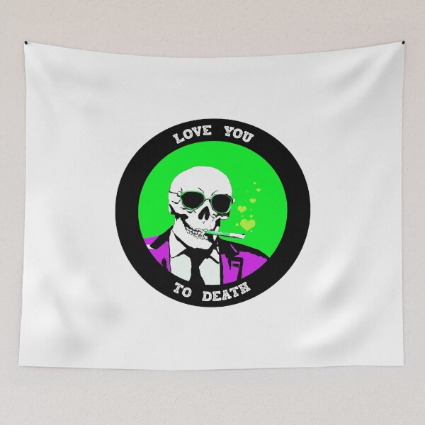 Artikelvorschau, Love You To Death Valentine Pop Art Skull entworfen und verkauft von PVSKI.