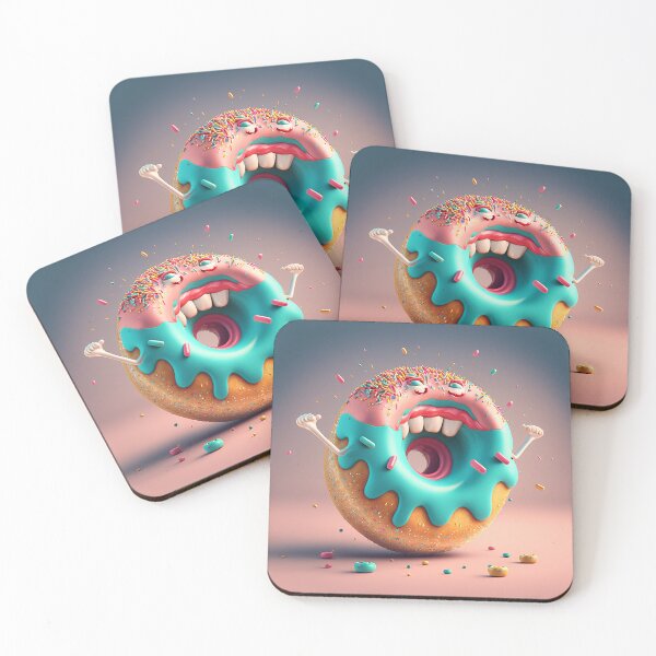 Artikelvorschau, Cartoon Donut V7 entworfen und verkauft von GummywormDesign.