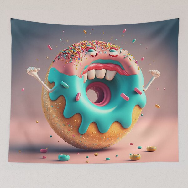 Item preview, Cartoon Donut V7 designed and sold by GummywormDesign.