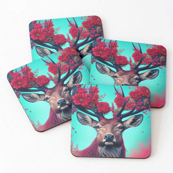 Item preview, Floral Deer Yokai designed and sold by OccultDreams.