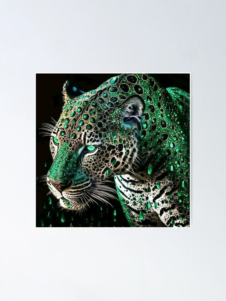 『 Green Leopard fam 』by Zuberi 30*40cm Outdoor Panther Topiary Green Figures — Decor Factory Studio