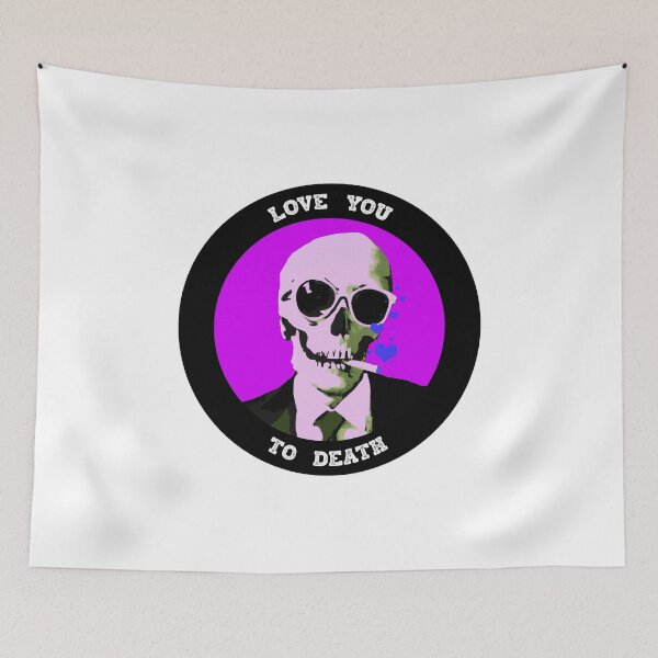 Artikelvorschau, Love You To Death Valentine Pop Art Skull entworfen und verkauft von PVSKI.
