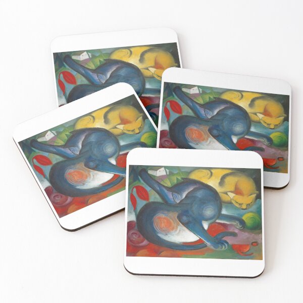 Item preview, Franz Marc Art Prints   Two Cats, Blue and Yellow  Franz Marc  designed and sold by TeeARTHY.