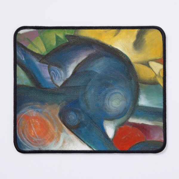 Artikelvorschau, Franz Marc Kunstdrucke Zwei Katzen, Blau und Gelb Franz Marc entworfen und verkauft von TeeARTHY.