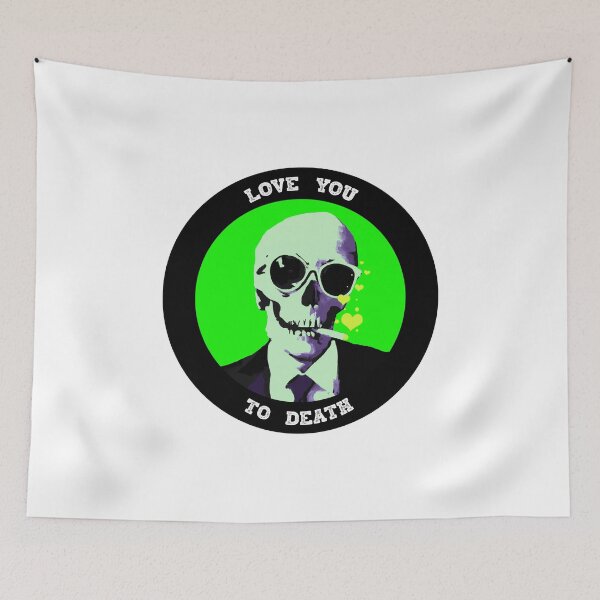 Artikelvorschau, Love You To Death Valentine Pop Art Skull entworfen und verkauft von PVSKI.