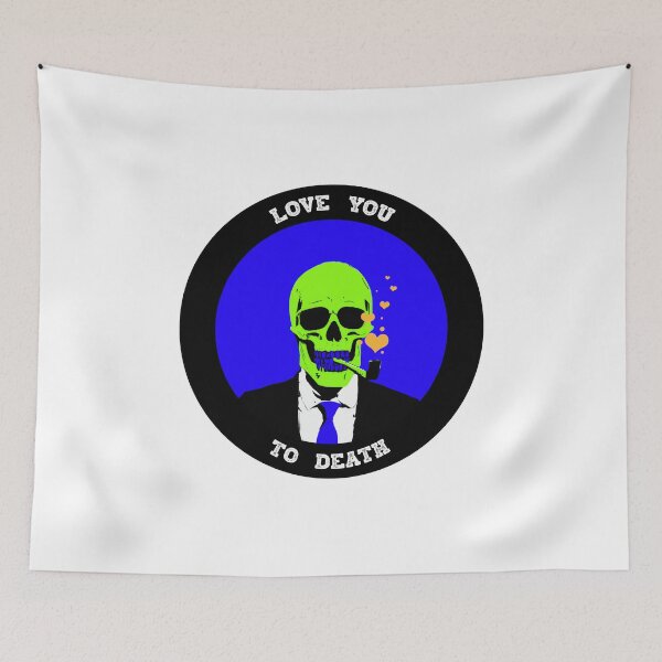Artikelvorschau, Love You To Death Valentine Pop Art Skull entworfen und verkauft von PVSKI.