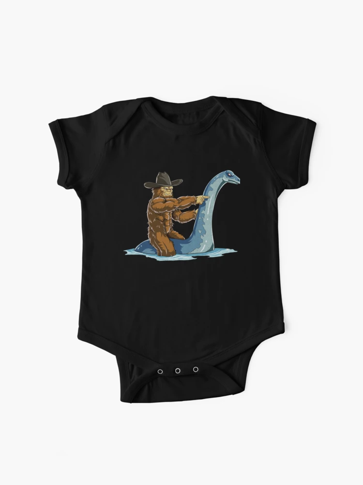 Toddler Bigfoot Fishing Shirt - Sasquatch Catching A Fish Infant Toddler T-Shirt 18 Months / Black