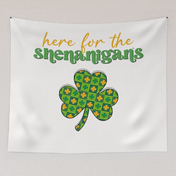 Item preview, Here For The Shenanigans Shamrock designed and sold by HappyLifeCreate.