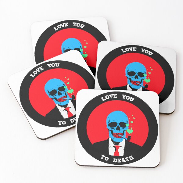 Artikelvorschau, Love You To Death Valentine Pop Art Skull entworfen und verkauft von PVSKI.