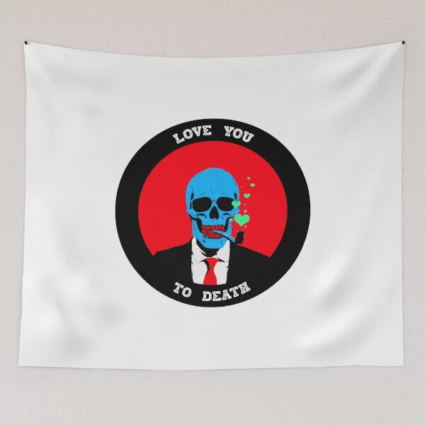 Artikelvorschau, Love You To Death Valentine Pop Art Skull entworfen und verkauft von PVSKI.
