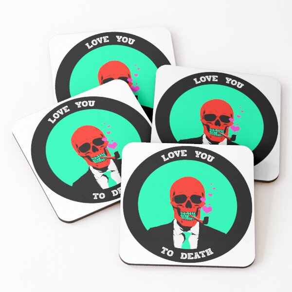 Artikelvorschau, Love You To Death Valentine Pop Art Skull entworfen und verkauft von PVSKI.