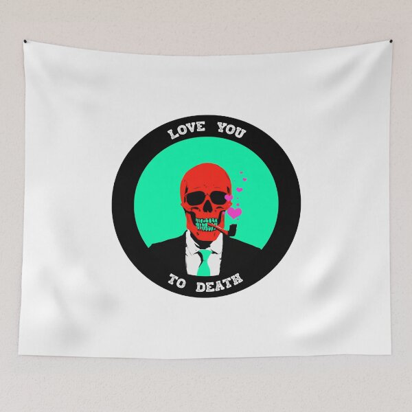 Artikelvorschau, Love You To Death Valentine Pop Art Skull entworfen und verkauft von PVSKI.