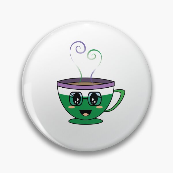 Item preview, Equalitea Genderqueer Flag Pride w/ lashes and tall glasses designed and sold by qteapiecastle.
