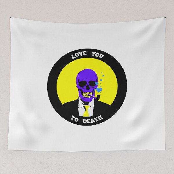 Artikelvorschau, Love You To Death Valentine Pop Art Skull entworfen und verkauft von PVSKI.
