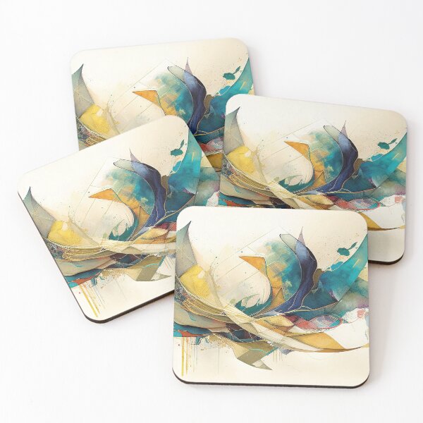 Item preview, Colorful abstract shapes geometry watercolor designed and sold by RK - Shop.