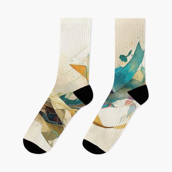 Item preview, Colorful abstract shapes geometry watercolor designed and sold by RK - Shop.