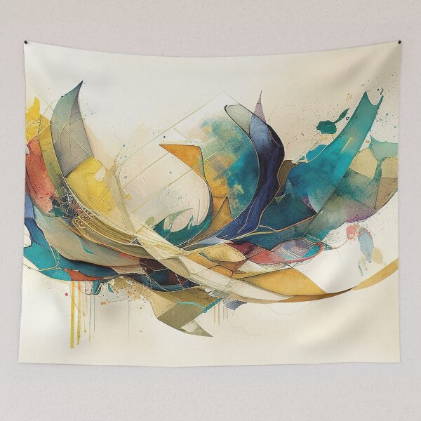 Item preview, Colorful abstract shapes geometry watercolor designed and sold by RK - Shop.