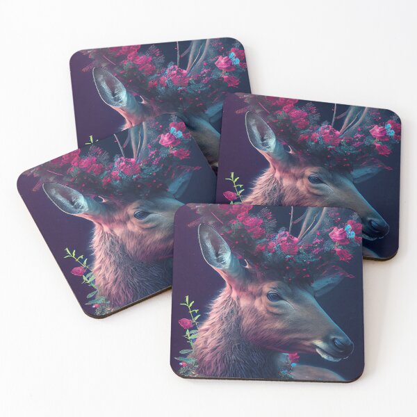 Item preview, Deer with Roses designed and sold by OccultDreams.