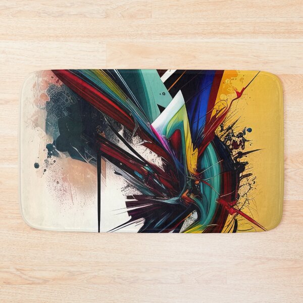 Item preview, Colorful spikes abstract violent colors painting designed and sold by RK - Shop.