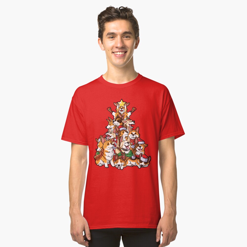 corgi christmas tree shirt