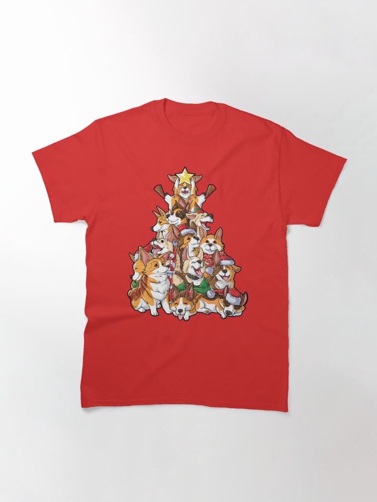 corgi christmas tree shirt