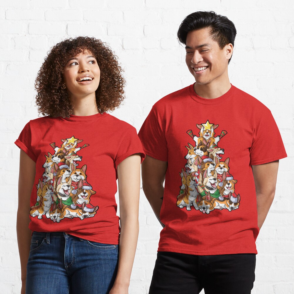 corgi christmas tree shirt