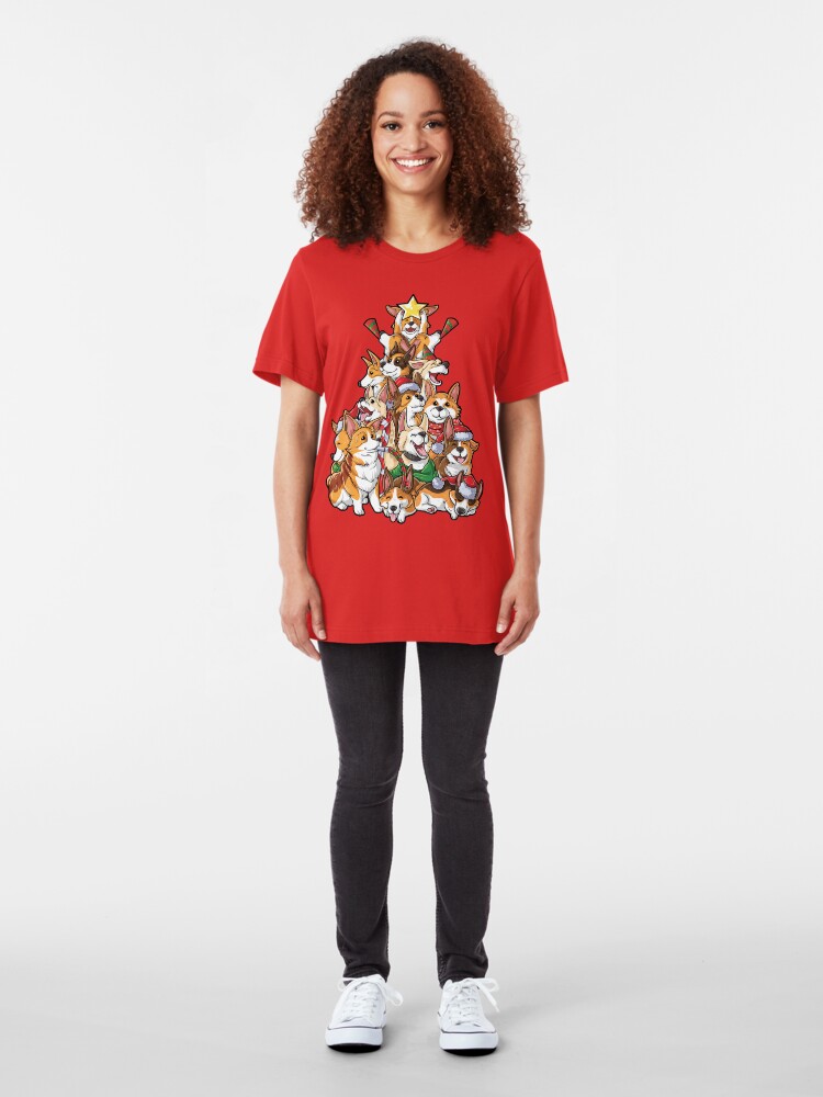 corgi christmas tree shirt