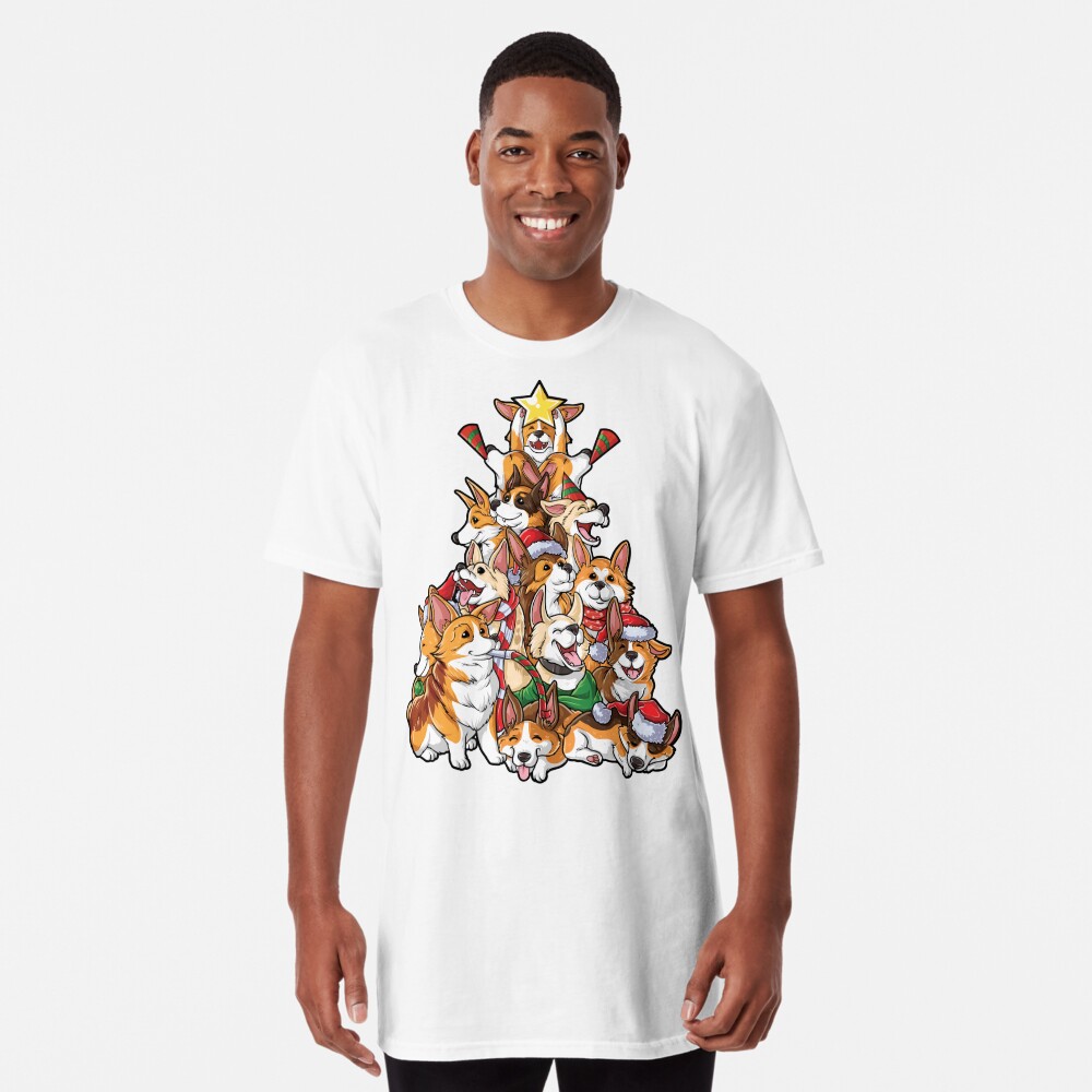 corgi christmas tree shirt