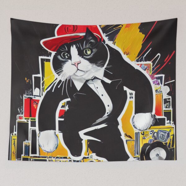 Item preview, The Black and White Beatmaker - The Cool Cat DJ - The Club King designed and sold by WBP Mart.