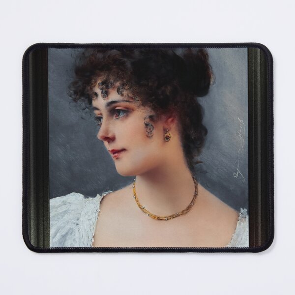 Item preview, A Young Beauty by Eugen von Blaas Remastered Xzendor7 Classical Art Old Masters Reproductions designed and sold by Xzendor7 Digital Art Creations.