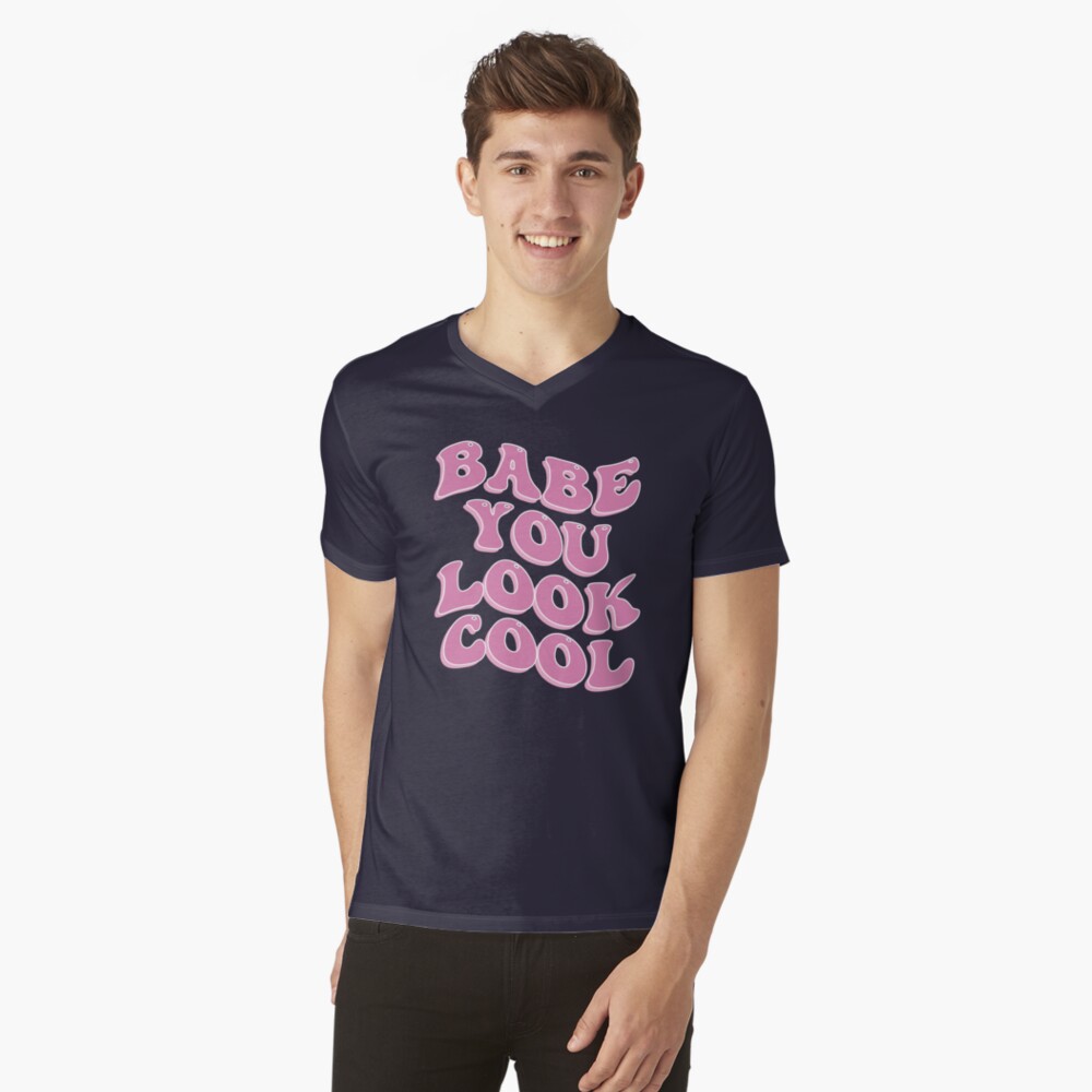 Babe You Look Cool Cute Aesthetic Pink Inspirational Quote 